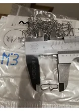 50 unids/bolsa de acero inoxidable rápido Clip cerradura Snap giratorio de anillos de seguridad fotos herramientas de pesca conector pesca gancho removedor giratorio