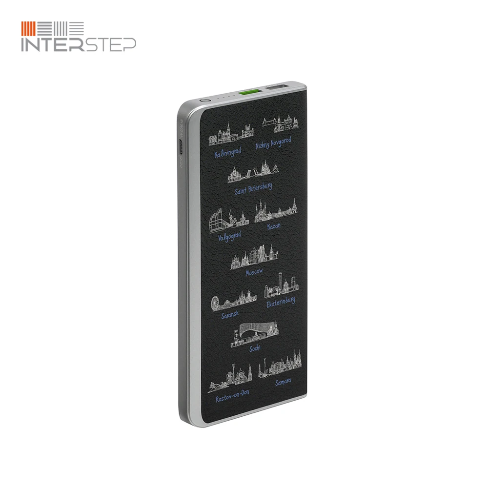 Черный External Battery INTERSTEP 8000 QC City - Цвет: Черный