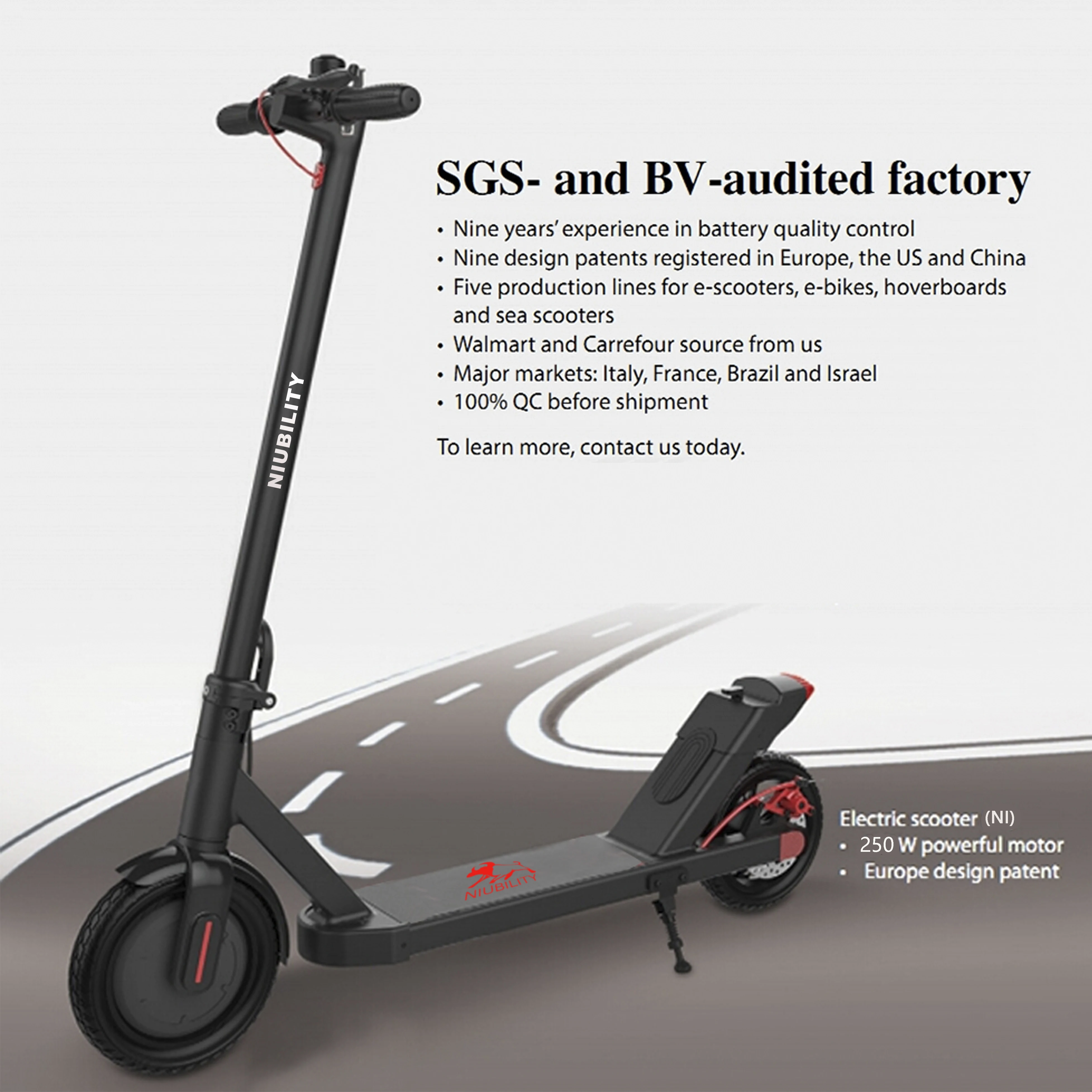Niubility N1 Eu Warehouse Electric Scooter 36v 250w Twowheel E Scooters For Adults Max Speed