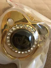 Chupete de bebé de adorno dorado, cadena de Clip sin BPA de silicona, pezón de diamantes de imitación infantil, regalo de ducha de 0 a 18 meses, 6 colores