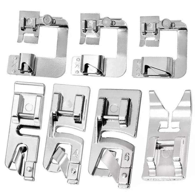 7PCSSewingMachineFootHemmingFootKitFabricSewingMachinePart
