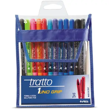 

Envelope 12 pen ball stretch 1grip 1,0mm assorted colors