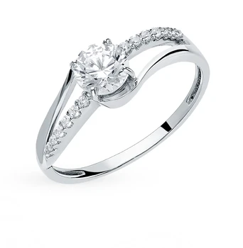 

Silver ring with cubic zirconia sunlight sample 925