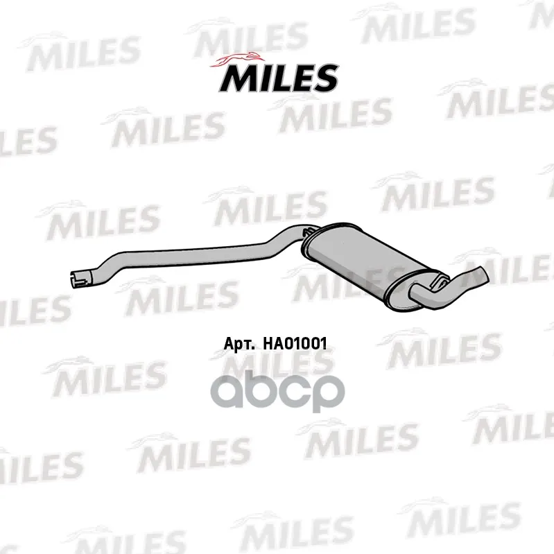Резонатор Audi 80/90 1.6-2.0 86-91 Алюминизированный Miles Ha01001 Miles арт. HA01001