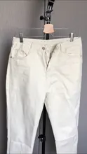 White Jeans Denim Pants High-Waist Woman Spring-Meters Loose Nine Ankle