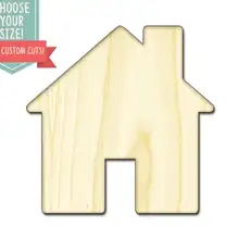 Деревянный дом вырезанный-на заказ Выберите свой размер-лазерная резка Деревянные Художественные товары для рукоделия Настенный декор свадебный детский DCS0257