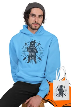 

Angemiel Wear Arrows Inside Bear Blue Men 'S Hooded Sweatshirt Bags Kombin