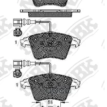 Колодки Передние(Vw Touareg R16 03)(С Датчиком) Pn0353w NiBK арт. PN0353W