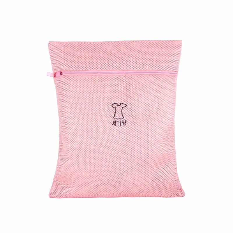 3 Colors Embroidery Laundry Bag Protected Underwear Bra Socks Dedicated Washing Pouch Zipper Mesh Lingerie Bra Laundry Wash Bags