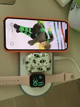HOCO-Cargador inalámbrico para móvil, soporte de carga rápida 3 en 1 para iPhone 11 Pro, X, XS Max, XR, Apple Watch 5, 4, 3, 2, Airpods Pro, Samsung S20