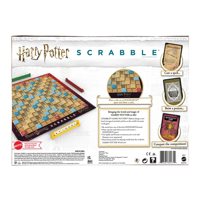 Jogo De Tabuleiro Scrabble Harry Potter Gyx13 Crianças Estilo De Vida  Educação Empresa Férias Amigos Palavra