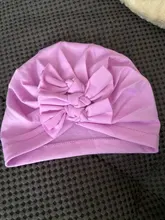 1 Uds lindo pliegues nudo lazo indio gorrito de punto para bebé recién nacido niños niño niña turbante flor Beanie sombrero suave gorros sombreros