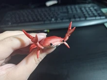 Japoneses nuevos creativos lindo cangrejo pluma titular halterofilia cangrejos Penholder estante soporte de almacenamiento regalo papelería