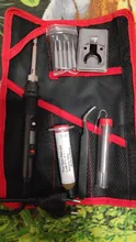 Soldering-Iron-Set-Kit Flux-Tips-Stand Electric Digital 220V 80W 110V with Tin-Wire-Tool-Bag