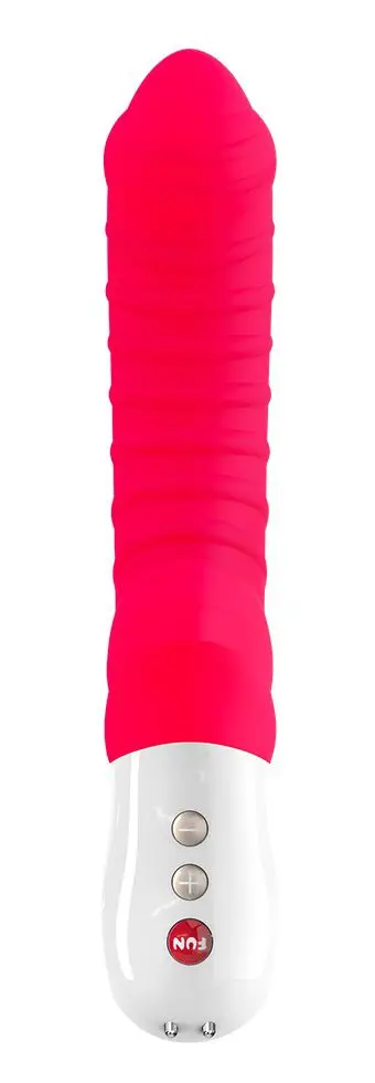 Красный перезаряжаемый вибратор Tiger G5- 21,7 см