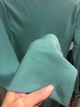 Satin Dress Mid-Long Femme Robe Long-Sleeve WOTWOY Elegant Women Vestidos Cotton Solid