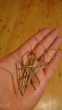 100-200 unids/bolsa 20 25 30 40 50 60 70 mm alfileres de cabeza de oro de cobre/rodio Headpins para resultados de la joyería de DIY suministros
