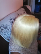 Peluca Bob 13x1 1B 613 cabello humano liso brasileño con encaje frontal, rubio miel degradado, Remy corto prearrancado para mujeres negras