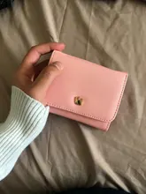 Cartera pequeña con broche para mujer, monedero pequeño, billetera de corona para tarjeta de mujer, Mini bolso de mano