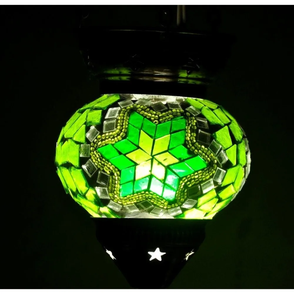 green - Turkish Mosaic Lamp Moroccan Marrakech Bohemian Mosaic Glass Hanging Mosaic Lamp Turkish Lights Turkish Lamp Tiffany Style Turkish Glass Hand made in Turkey Authentic Wedding Decoration Bohem Decor Christmas Gift Box