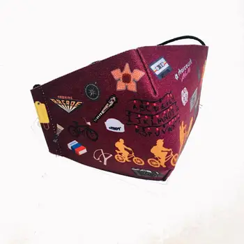 

Mascarilla mediana Reutilizable Stranger filtro TNT gomas ajustables cubre boca nariz y menton