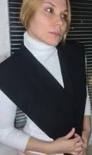 Split-Joint-Vest Spring Irregular Black EAM Women Fashion Sleeveless Loose Khaki Summer