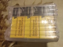 3 uds/1 bolso Cámara ficticia falsa simulación Solar impermeable al aire libre de vigilancia de seguridad CCTV con LED rojo parpadeante