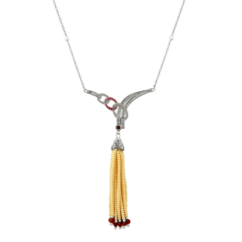 

Armagano Pearl & Zircon Crystal Set