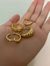 Anillos de apertura de tamaño variable para mujer, de Plata de Ley 925, joyas de colores dorados, sortijas grandes ajustables con apertura antigua