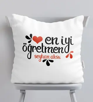 

Personalized Best Teacher White Yastık-6