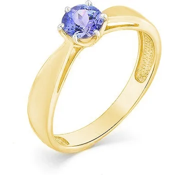 

Master brilliant ring with 1 tanzanite in Yellow Gold