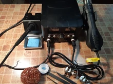 Estación de soldadura Digital LED 2 en 1, 800W, pistola de aire caliente, Estación de Reparación soldador eléctrico para teléfono, PCB, IC, SMD, BGA