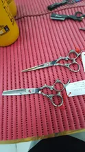 Tijeras de pelo de 6 pulgadas para peluquería de salón profesional, tijeras de peluquero japonés, mango de dragón colorido, tijeras de estilo