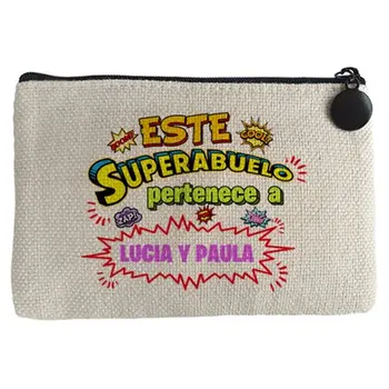 

Purse customizable with named example This Super Grandad belongs to Juan and Susana