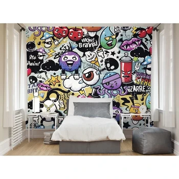 

Large 3D Wall Stickers Abstract Graffiti Art Wall Mural Decals Creative Design for Home Deco Photo Wallpaper Poster