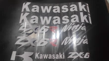 KAWASAKI-pegatinas Ninja ZX6R para motocicleta, KIT de pegatinas para ordenador portátil, 12 uds.