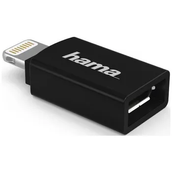 

Adapter Hama h-178400 micro USB (F)-Lightning Black (00178400)