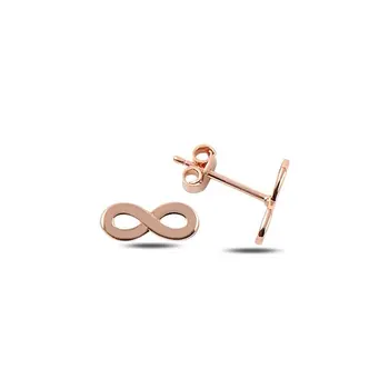 

Angemiel 925 Sterling Silver Infinity Earrings-Rose Gold Plated