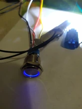 Switch Ring-Lamp-Power Symbol-Button Led-Light Metal 16mm Waterproof Self-Lock NO 1NO1NC