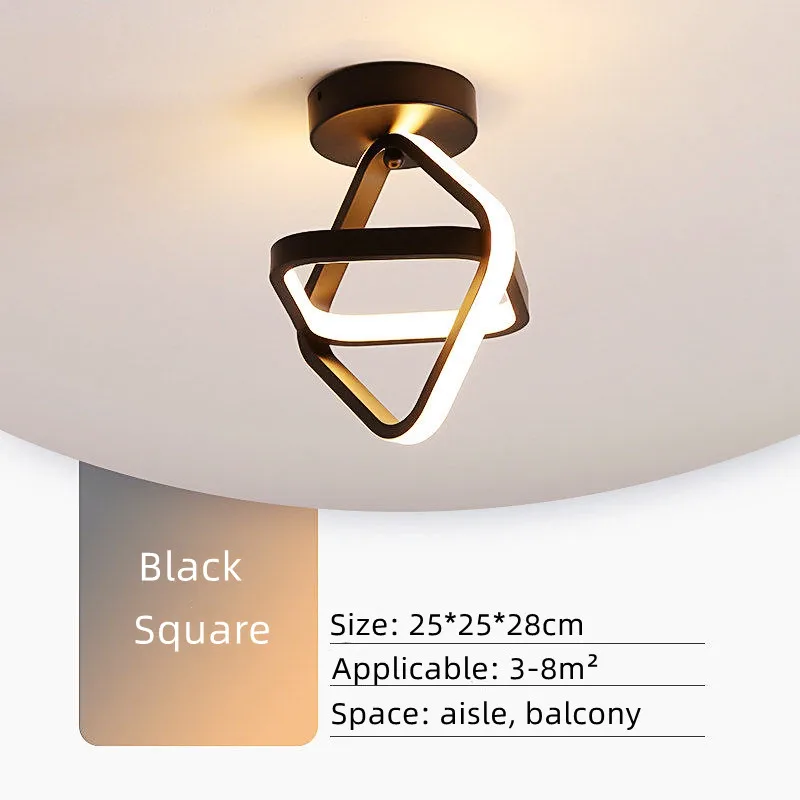 Modern LED Chandelier For Living Room Bedroom Dining Room Kitchen Square Design Ceiling Light Simple Creative Decorative Lamp flush ceiling lights Downlights