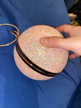 2020 mujeres noche bolso de mano de día de diamantes de cristal bola redonda en forma de garras dama bolso boda bolso de hombro con cadena