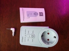 Enchufe de la UE, enchufe inteligente GSM, inglés, ruso, SMS, Control remoto, temporizador, controlador de temperatura con Sensor, enchufe de toma de corriente