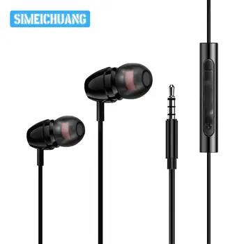 

SIMEICHUANG Heavy Bass Stereo 3.5mm In-ear Earphone Headset Mic Suitable for Android Xiaomi iPhone HUAWEI sports earphone