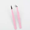 1Pc Stainless Steel Eyelash Extension Tweezers Curved Straight Lashes Tweezer Non-magnetic Eyelashes Nail Makeup Tools Wholesale 4