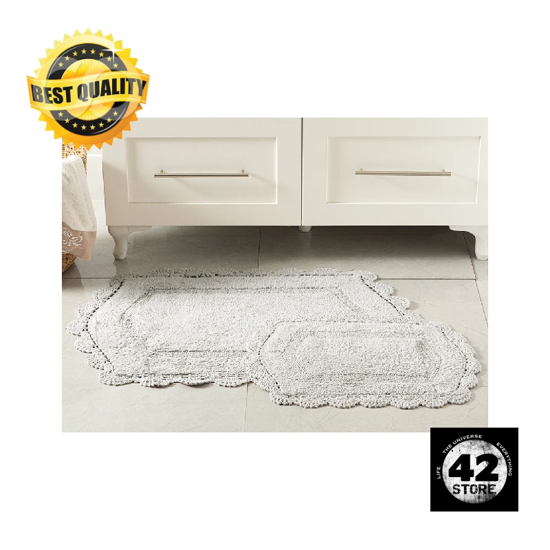 Mia Cotton Bath Mat 60x90+40x60 Gray English Home High Quality