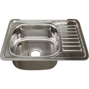 

Mixer kitchen sink 58x48 with siphon, stainless steel 0,8mm (4620031448907)