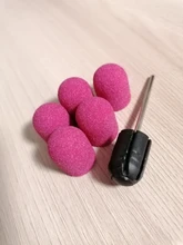 Tapas de pulido de uñas, removedor de Gel de goma, broca de clavo de cerámica, pedicura, fresas, herramienta para uñas, 5 uds., 10x15/13x19