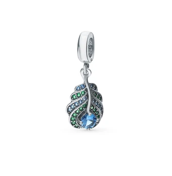 

Silver Pendant-charm with cubic zirconia sunlight sample 925