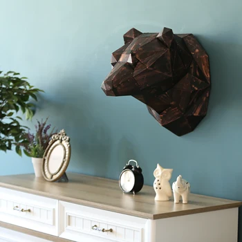 

Custom Urus - 3 Dimension Metal Bear Sculpture Metal Wall Decor and Art, Deer, Metal Art Decor Home Office Decoration Bedroom Li