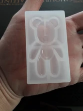 Moldes UV de silicona con forma de oso para joyería, moldes de resina para joyería, DIY, llavero, juguetes para niños